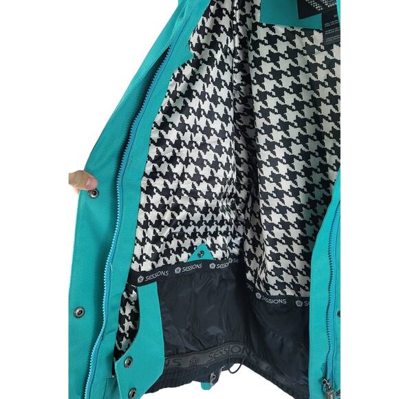 Sessions Turquoise Women Ski Snowboarding Warm Winter Jacket M *Read - Picture 5 of 8